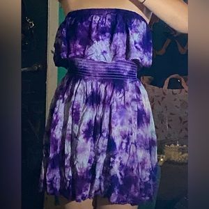 Beautiful purple tyedye Short Dress